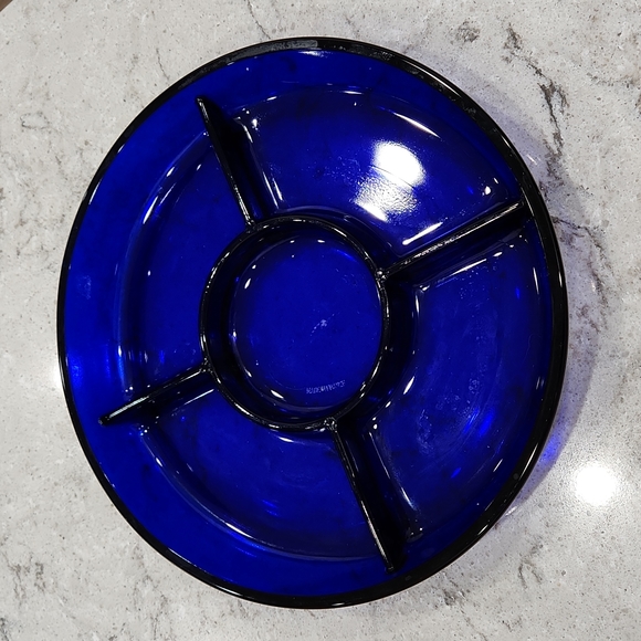 Other - Cobalt Divided Relish Dish